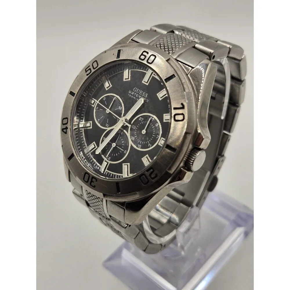 GUESS Waterpro stainless steel men's chronograph watch U12505G1. 6.75